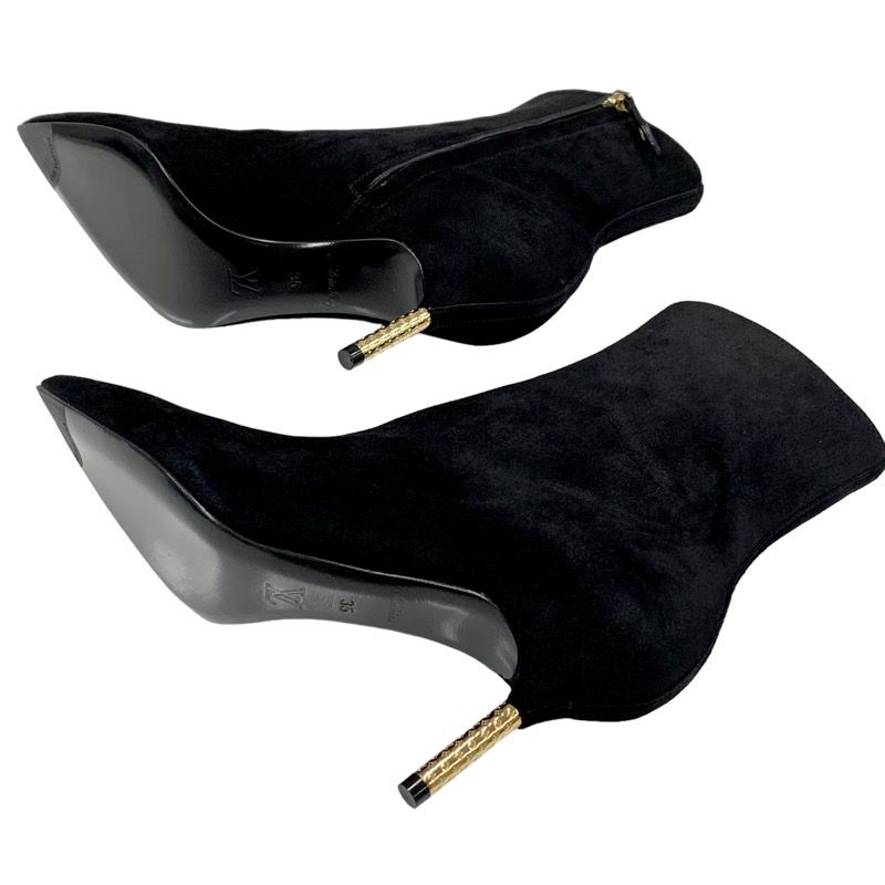 Unused Louis Vuitton Ultimate Line Short Boots Ankle Boots Monogram Heel Suede