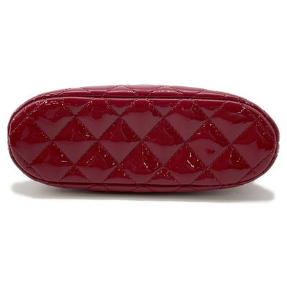 Chanel Chain Shoulder Bag CC Logo Quilted Patent