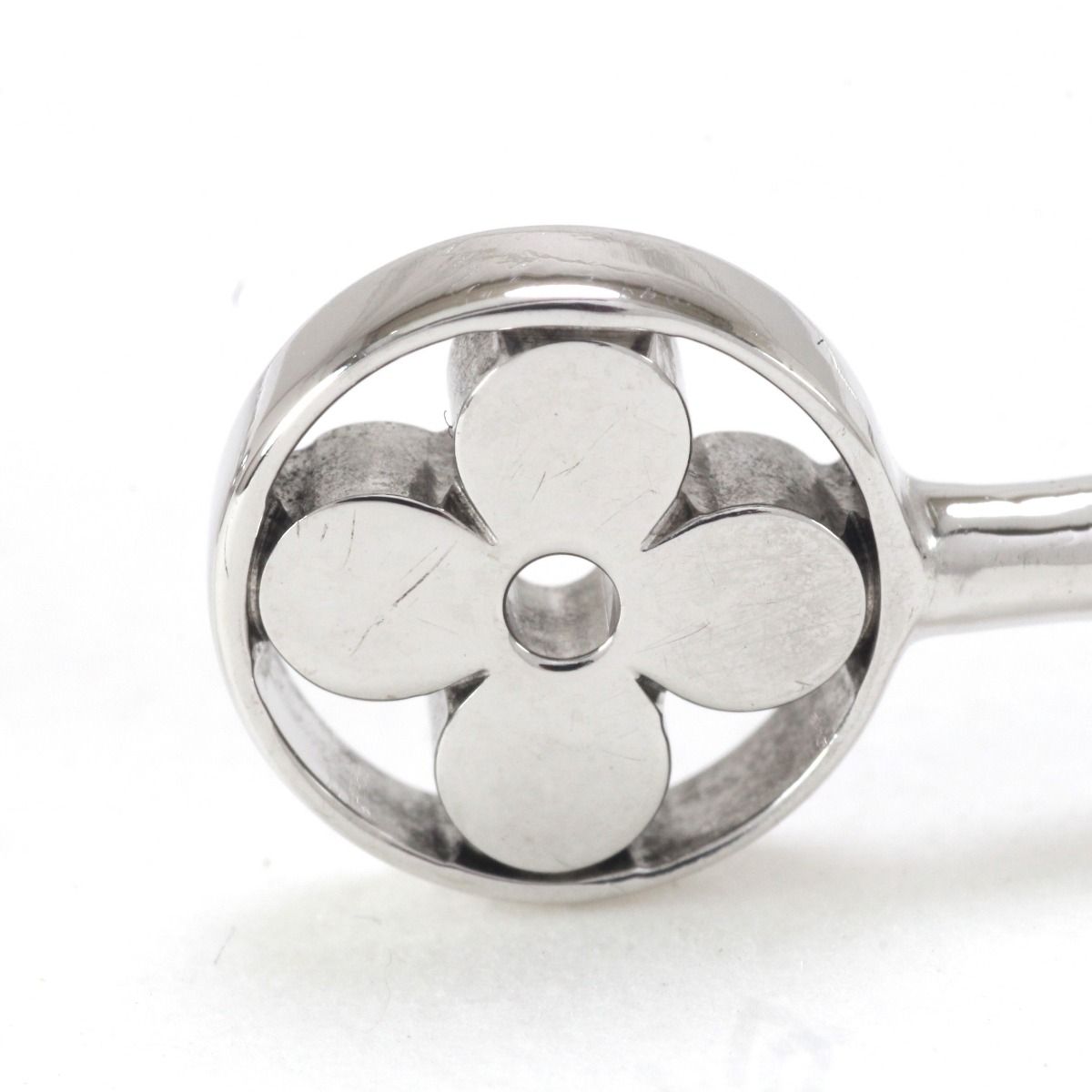 Louis Vuitton Bracelet Twist Blossom White Togo Old X Diamond Size S (15cm