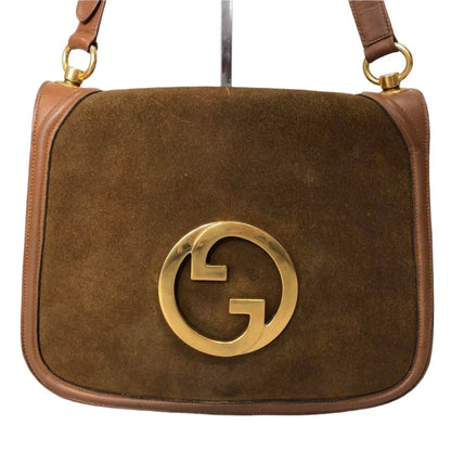 Gucci Blondie Suede Leather Shoulder Bag Brown - The Reluxe