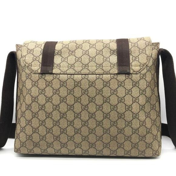 Gucci GG Supreme Web Canvas Sherry Messenger Bag Monogram Flap Tote - The Reluxe