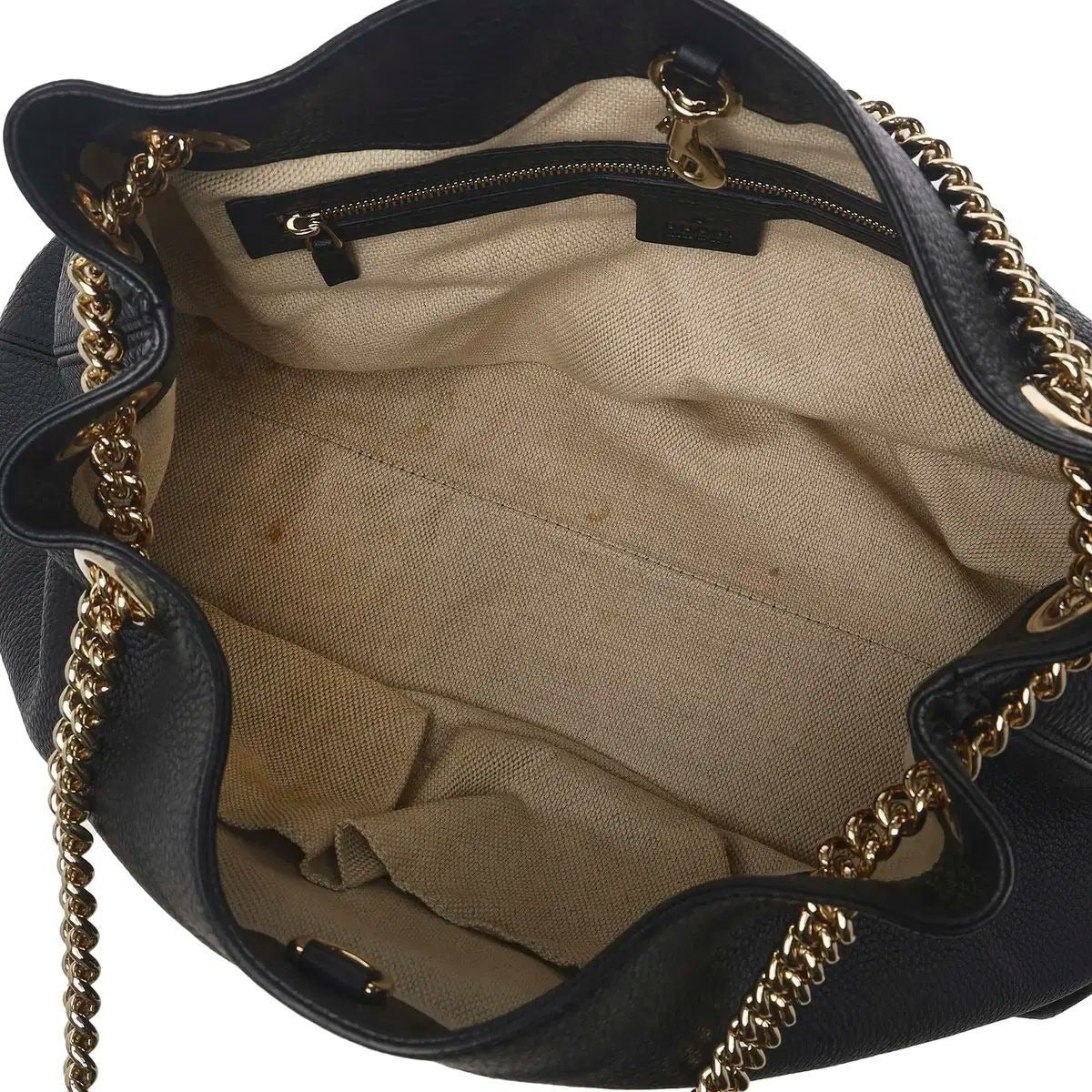 GUCCI Interlocking GG Soho Chain Tote Black Leather - The Reluxe