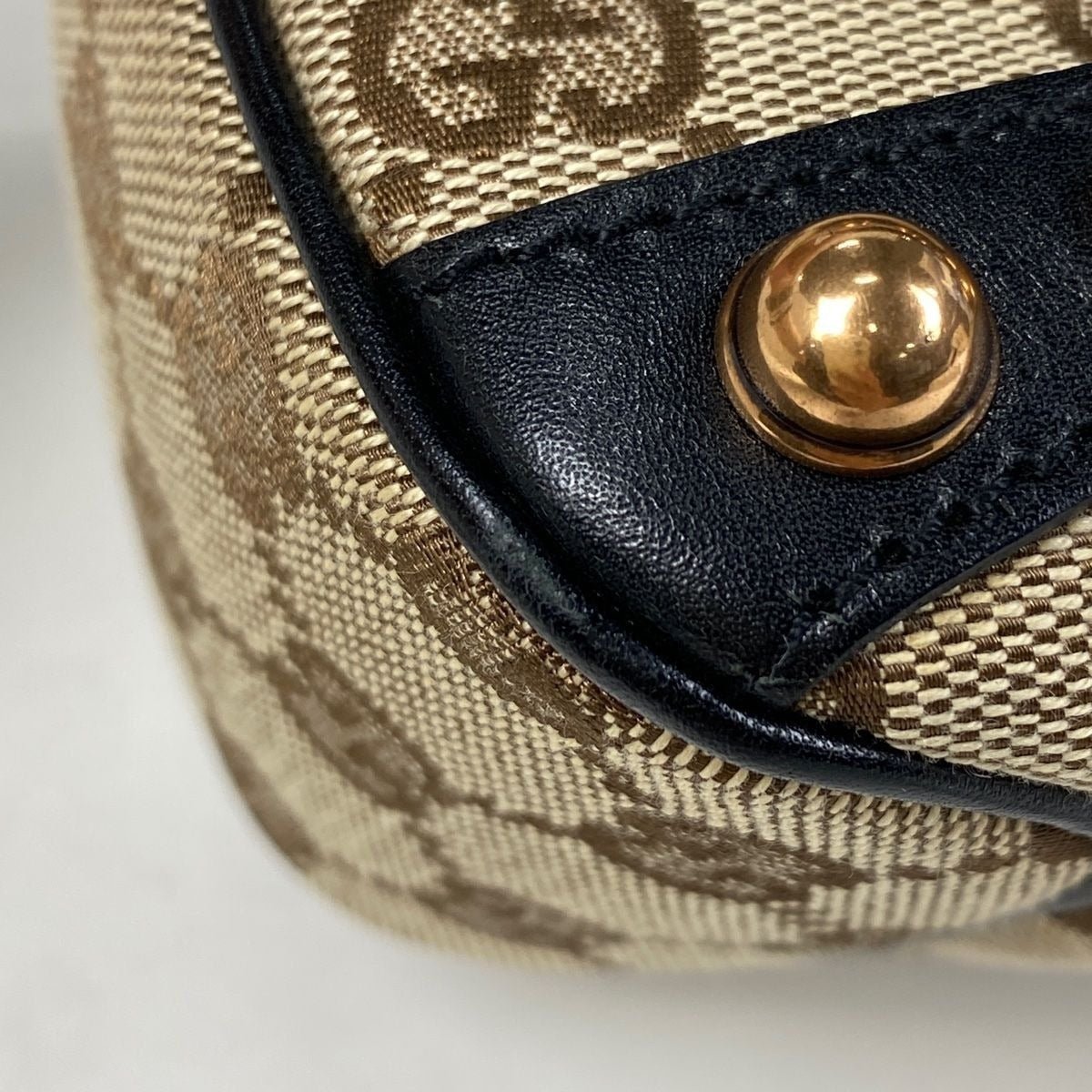GUCCI Vintage GG Canvas Horsebit Shoulder Bag - The Reluxe