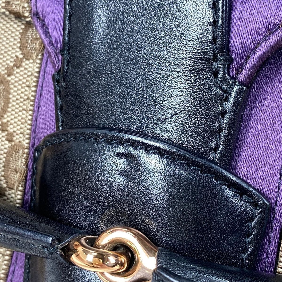 GUCCI Vintage GG Canvas Horsebit Shoulder Bag - The Reluxe