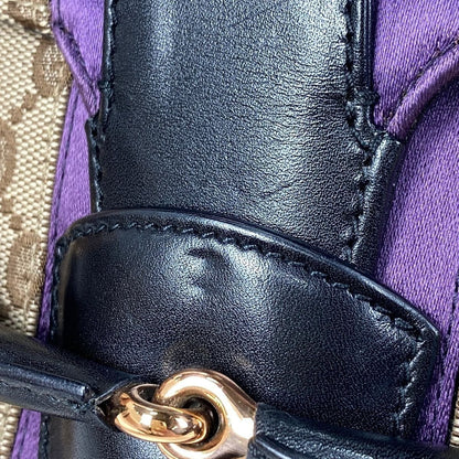 GUCCI Vintage GG Canvas Horsebit Shoulder Bag - The Reluxe