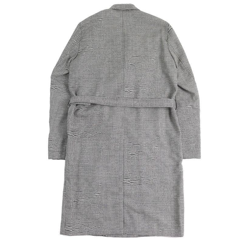 DIOR Christian DIOR Homme 933c307a4602 100% Wool Staggered Pattern Long Coat With CD Logo