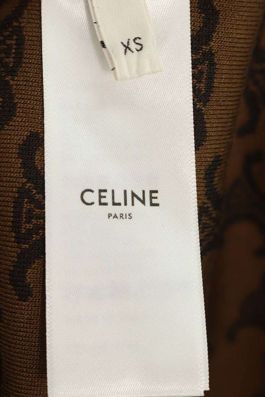 Celine 2ag05916t Triomphe Logo Strap Dress Women's XS
