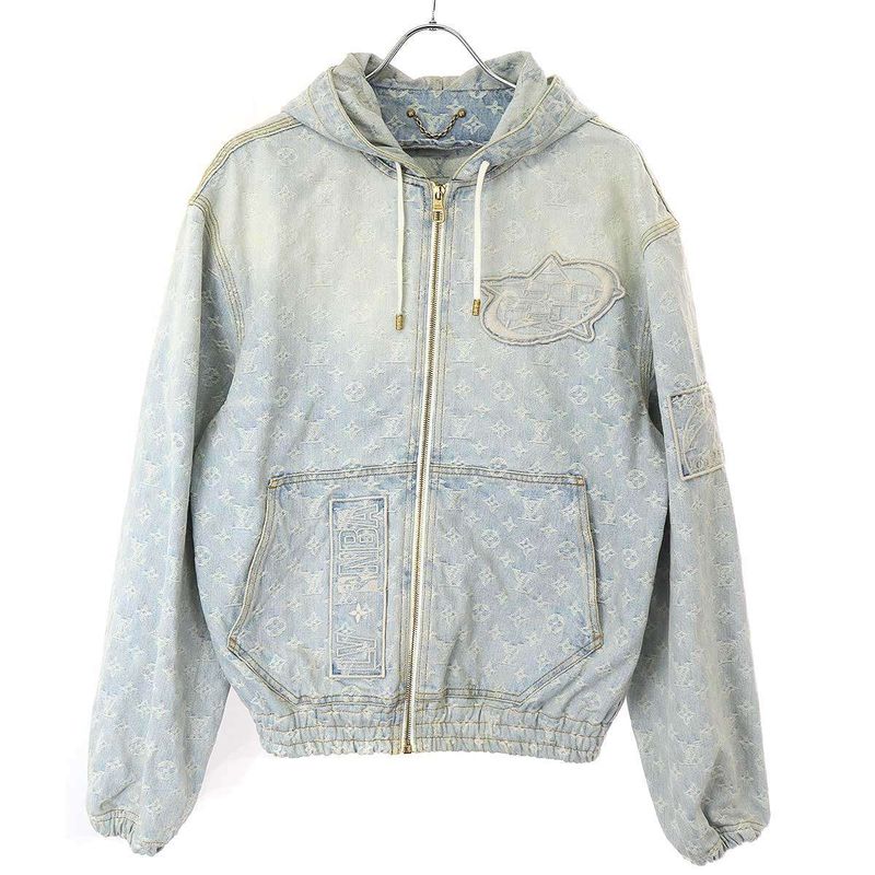 Louis Vuitton 21aw Nba Monogram Zip-Up Hoodie Jacket Uzd Hla01w Blue 44