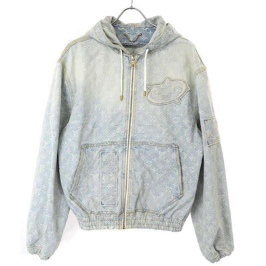 Louis Vuitton 21aw Nba Monogram Zip-Up Hoodie Jacket Uzd Hla01w Blue 44