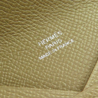 Hermes Calvi Vaux Epson Etoupe Silver Hardware Card Case Business Card Holder