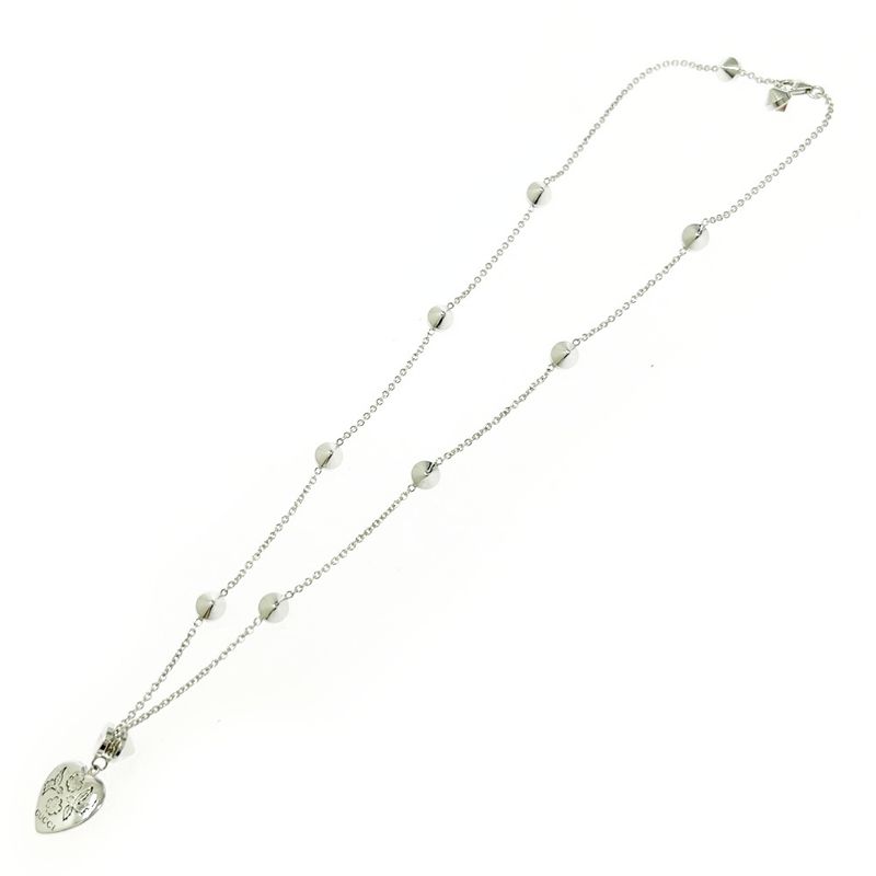 Gucci Silver Colored Stone Blinds for Love Necklace 10.5g 925 Engraved 469718