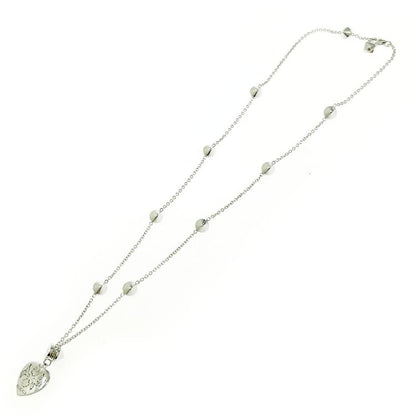 Gucci Silver Colored Stone Blinds for Love Necklace 10.5g 925 Engraved 469718