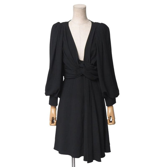Celine Dress Size 36 V-neck Draped Dress Volume Sleeves Made In France 20251021