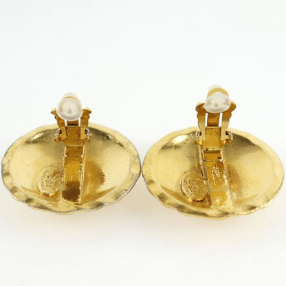 Chanel Coco Mark Matelasse Vintage Gold Plated 23 Ladies 42.5g Earrings