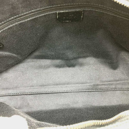 Gucci 113009 Handbag Black GG Canvas/leather Ladies Men Fashion Branded High