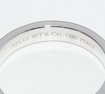 Tiffany & Co Ring 18K White Gold Diamond 1P Atlas Closed Ring Narrow Ring