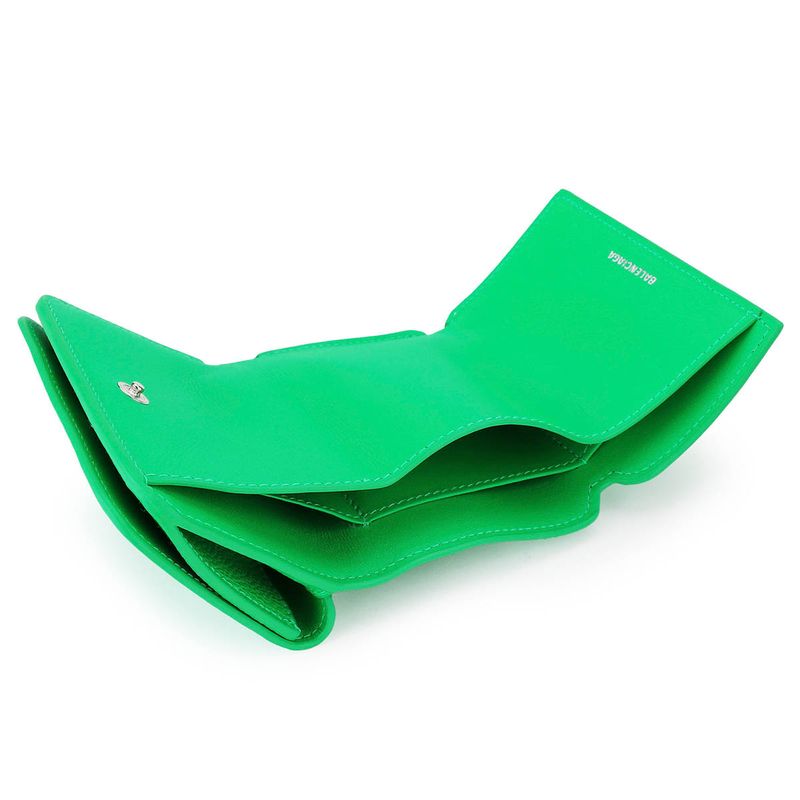 Balenciaga Trifold Wallet Cache Vivid Green