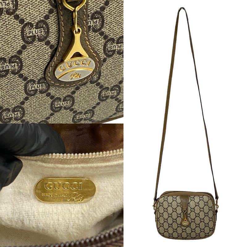 Gucci Vintage Plus GG Logo Leather Mini Shoulder Bag Pochette