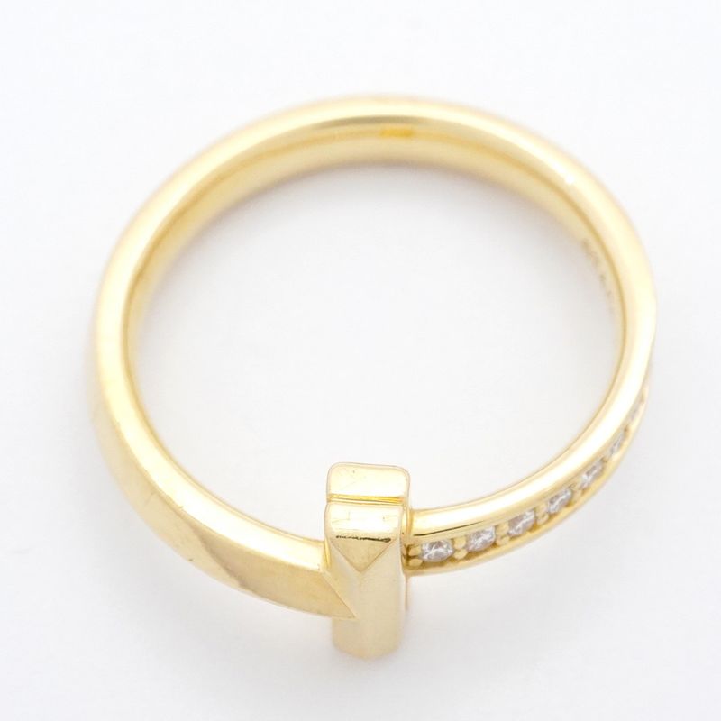 Tiffany & Co Ring T One 18K Yellow Gold Yellow Gold Diamond 008ct 11 Ladies