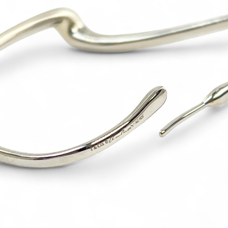 Tiffany & Co Elsa Peretti Medium Open Heart Binaural Earrings Sv925 Silver With