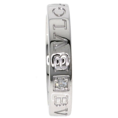 Bvlgari Bulgari Double Logo 1P Diamond Ring And Ring 18K White Gold Ladies