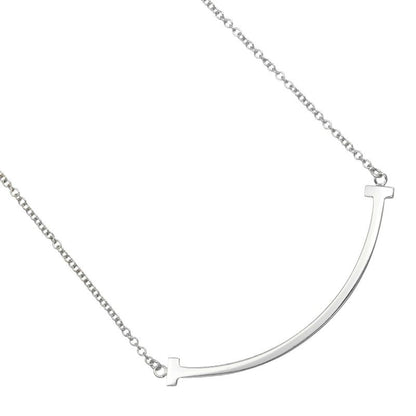 Tiffany & Co T-smile Small 18kwhite Gold Ladies 3g Necklace
