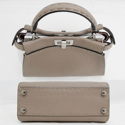 Fendi P-cub-mini Bicolor-gray-x White Handbag Shoulder-8bn244 Women's