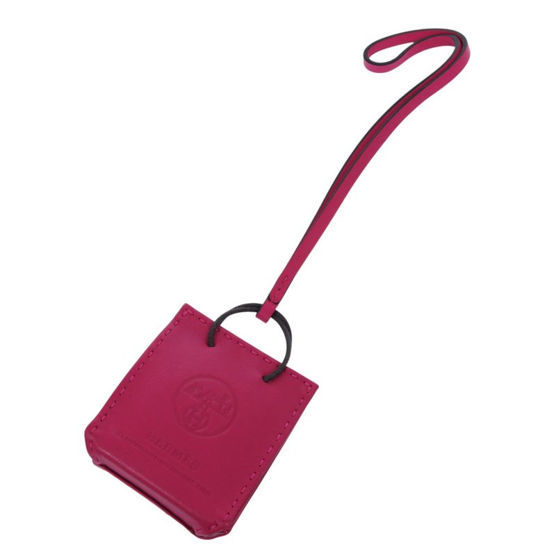 Hermes Sac Oranje Bag Charm Lambskin Rose Mexico Engraved Y (2020) Pink Key