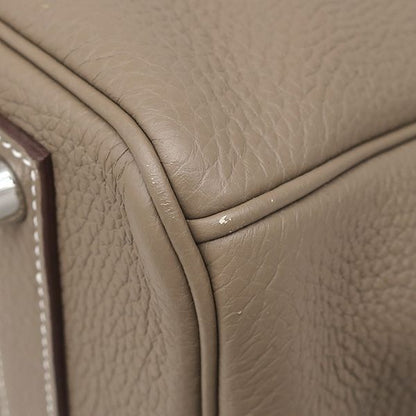 Hermes Handbag Birkin 40 Togo Etoupe Silver Hardware Glazed U Engraved (2022)