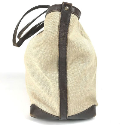 Gucci Shoulder Bag Logo 247207 Leather / Canvas Beige