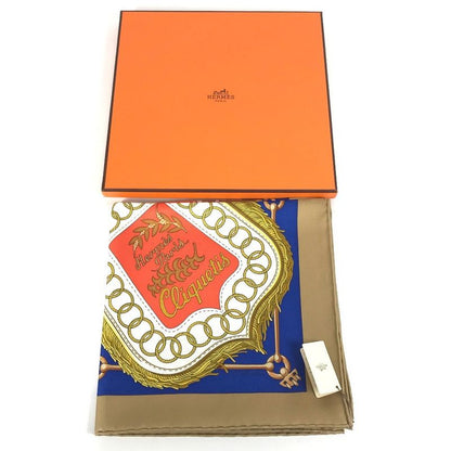 Hermes Scarf Carré 90 Carré 90 Silk Beige