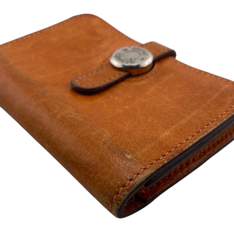 Hermes Dogon Card Case Wallet Brand Orange Unisex