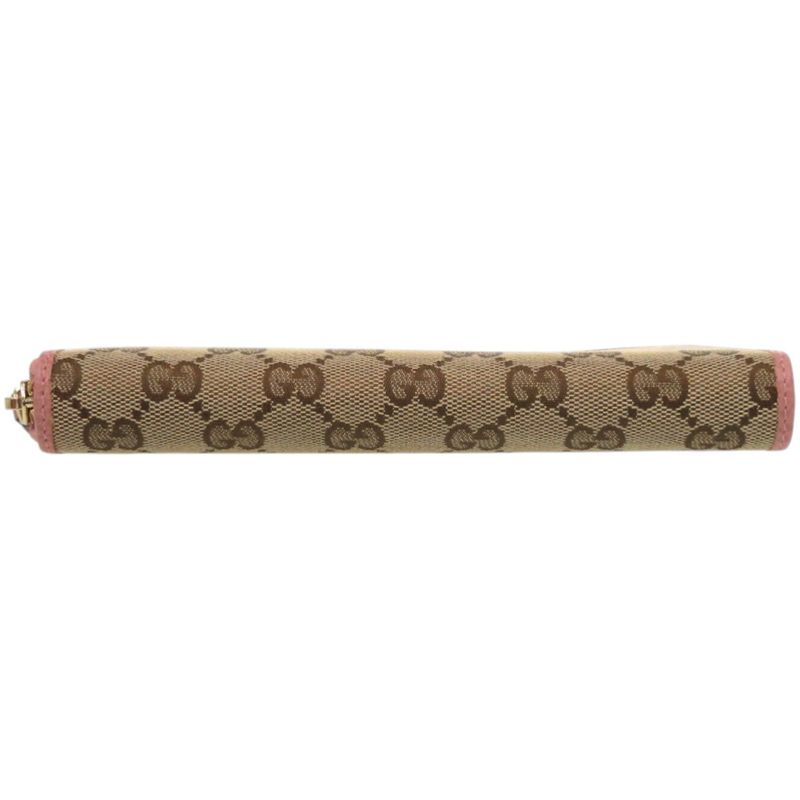 Gucci Round Zipper 363423 GG Supreme Canvas Beige Long Wallet 1215 Gucci