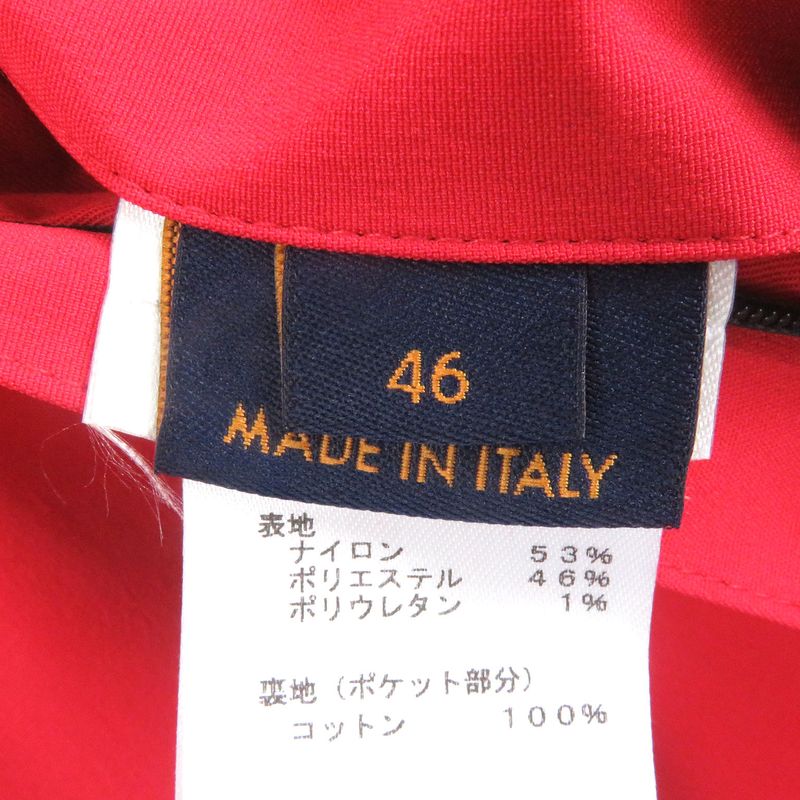 Louis Vuitton LV Circle Logo Zip Nylon Blouson Mountain Hoodie Red Gray 46 Made