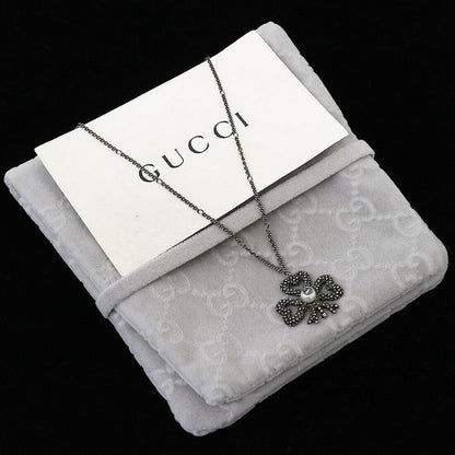 Gucci Clover Fake Pearl Design Necklace Pendant