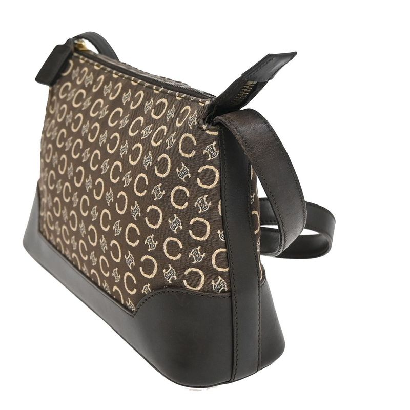 Celine Shoulder Bag Macadam Pattern Brown 83ka654