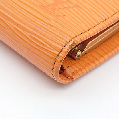 Louis Vuitton Epi Portefeuille Viennois Foldable Wallet Clasp Orange Box