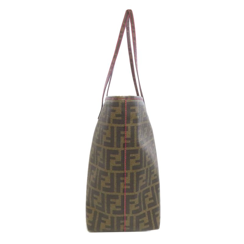 Fendi Zucca Pattern Tote Bag Leather Women