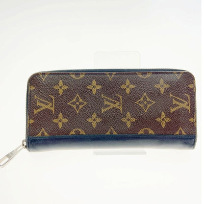 Louis Vuitton Monogram Macassar Zippy Wallet Vertical Round Zipper Long