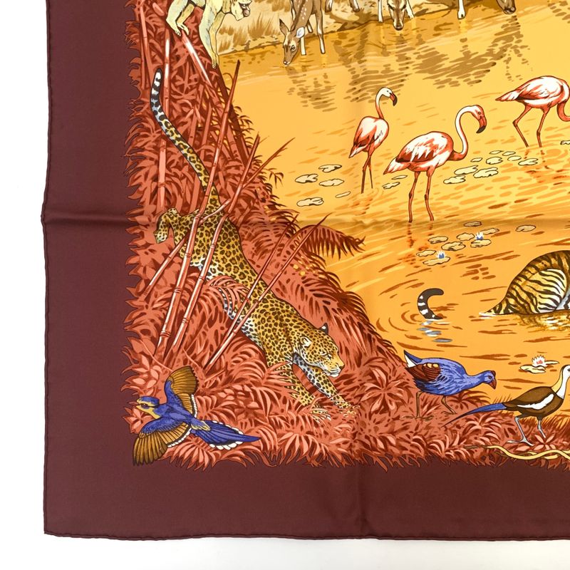 Hermes Carre 90 Large Scarf Silk Hermes La Trve De Leau Water Truce Robert
