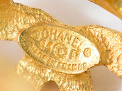 Authentic Chanel Coco Mark Earrings GP Gold Plated Coco Mark Accessories