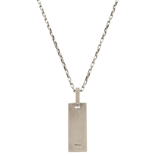 Gucci Logo Plated Silver 925 Necklace Pendant 1514 Gucci Men's