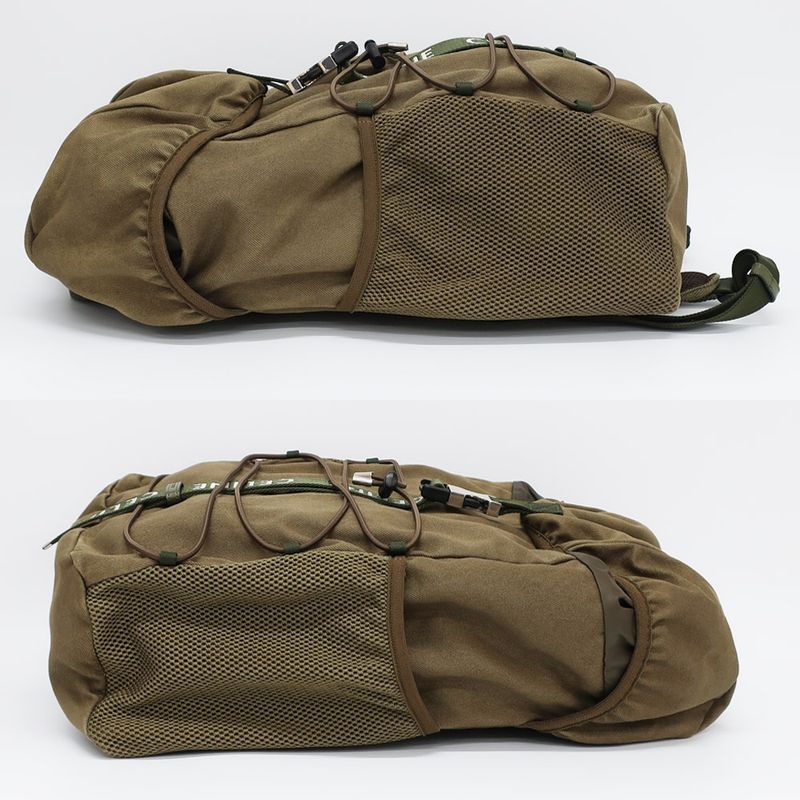 Celine Medium Trekking Backpack Rucksack Khaki Green Cotton Backpack