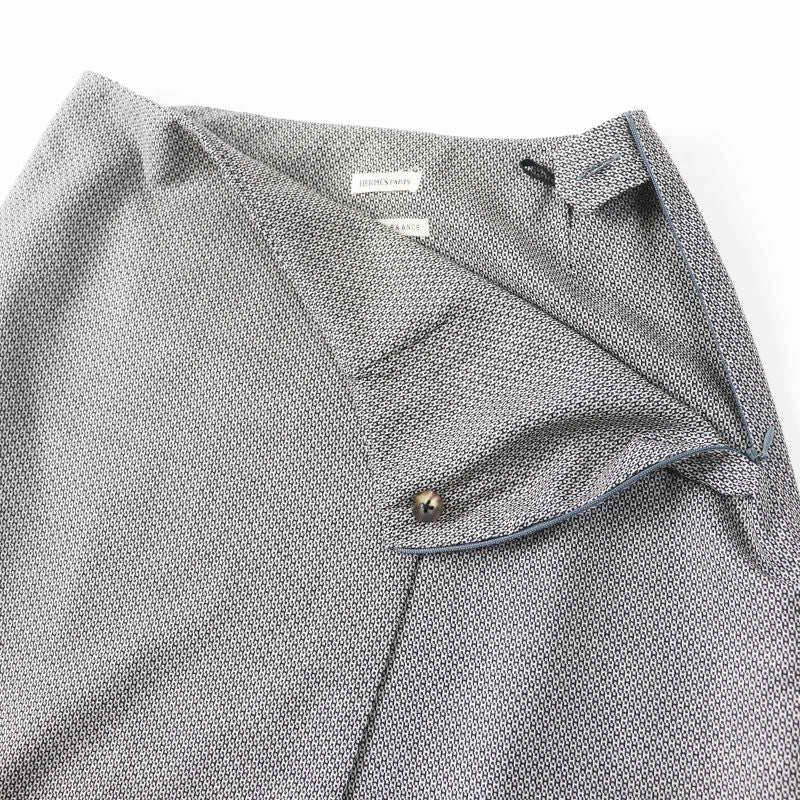 Hermes Vintage Margiela Period Wool Silk Rare Archive H Pattern Wrap Skirt