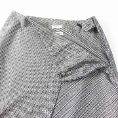 Hermes Vintage Margiela Period Wool Silk Rare Archive H Pattern Wrap Skirt