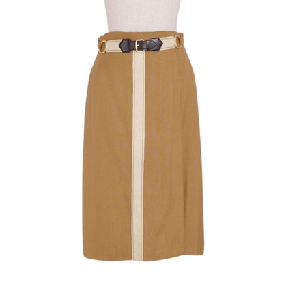 Vintage Hermes Skirt Wrap Skirt Trapezoid Skirt Midi Length Bottoms Women 40(M