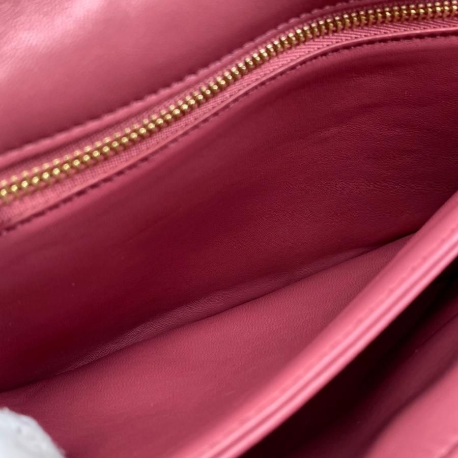 Loewe Shoulder Bag Puffergoya Bag Ap40p41x01 Lambskin Anagram Plum Rose Pink