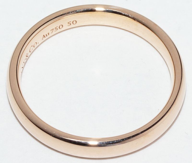 Tiffany & Co Ring 18K Pink Gold T&CO Band Ring Width 3mm (012in)