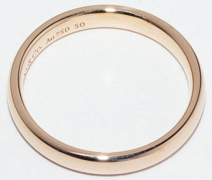 Tiffany & Co Ring 18K Pink Gold T&CO Band Ring Width 3mm (012in)