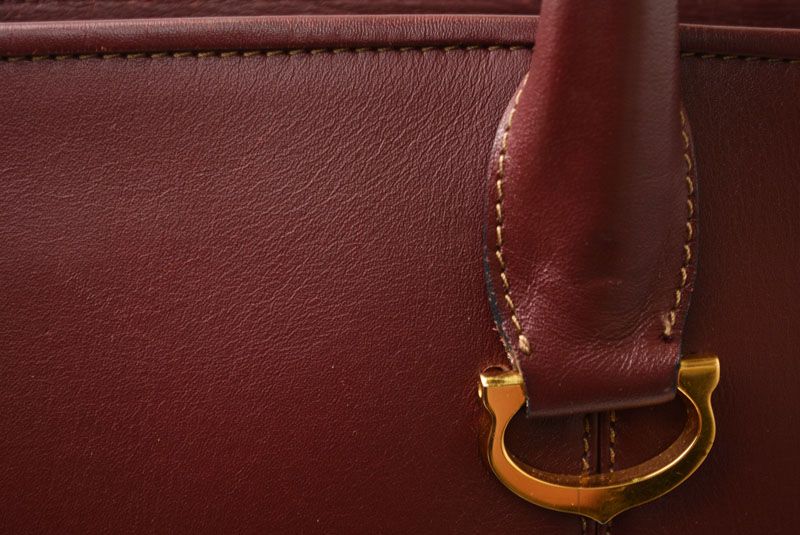 Cartier Tote Bag Must Line Cartier Bag Vintage Leather Bordeaux